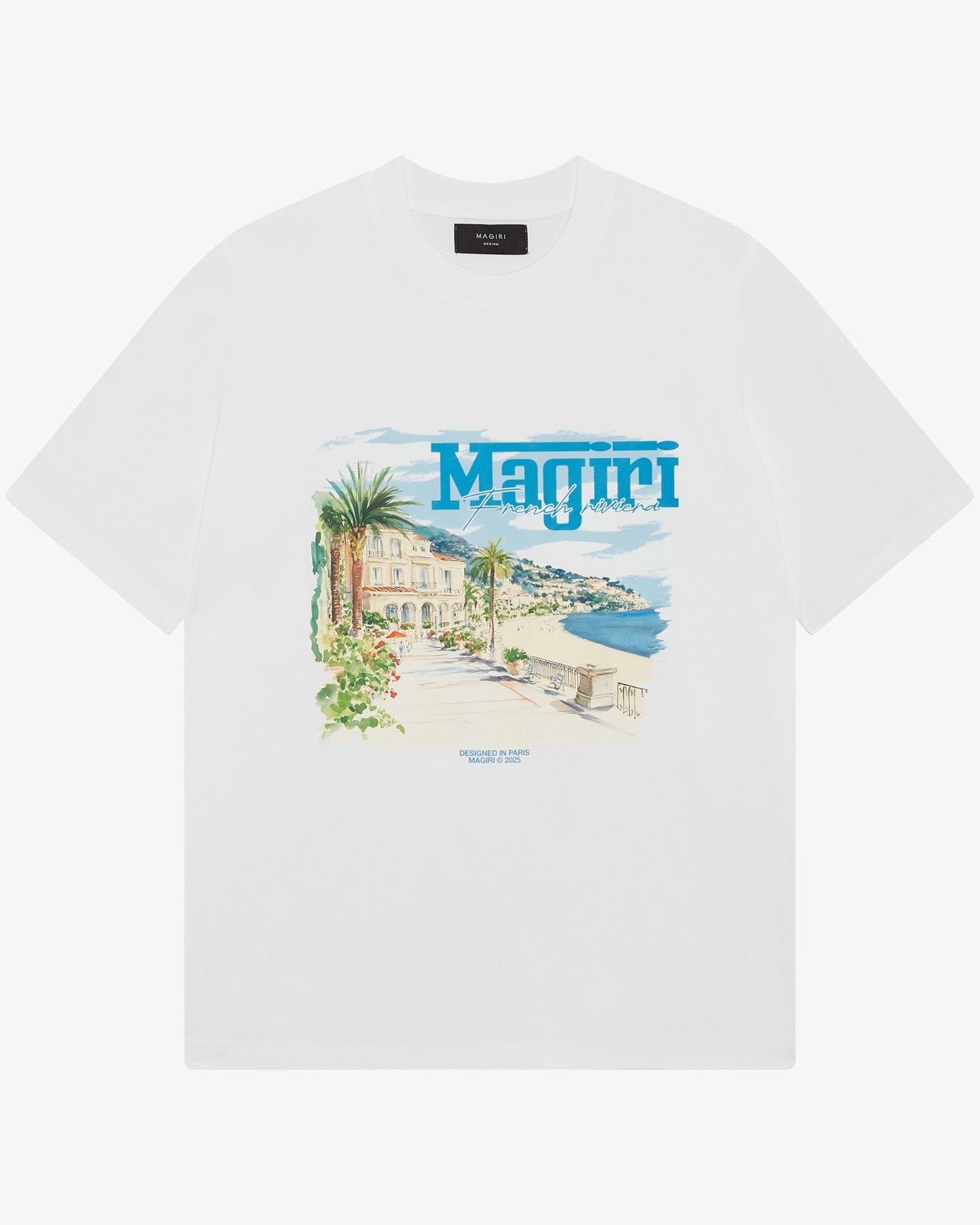 Magiri Rivera Printed T-Shirt 'White' — White — Size S — Front View