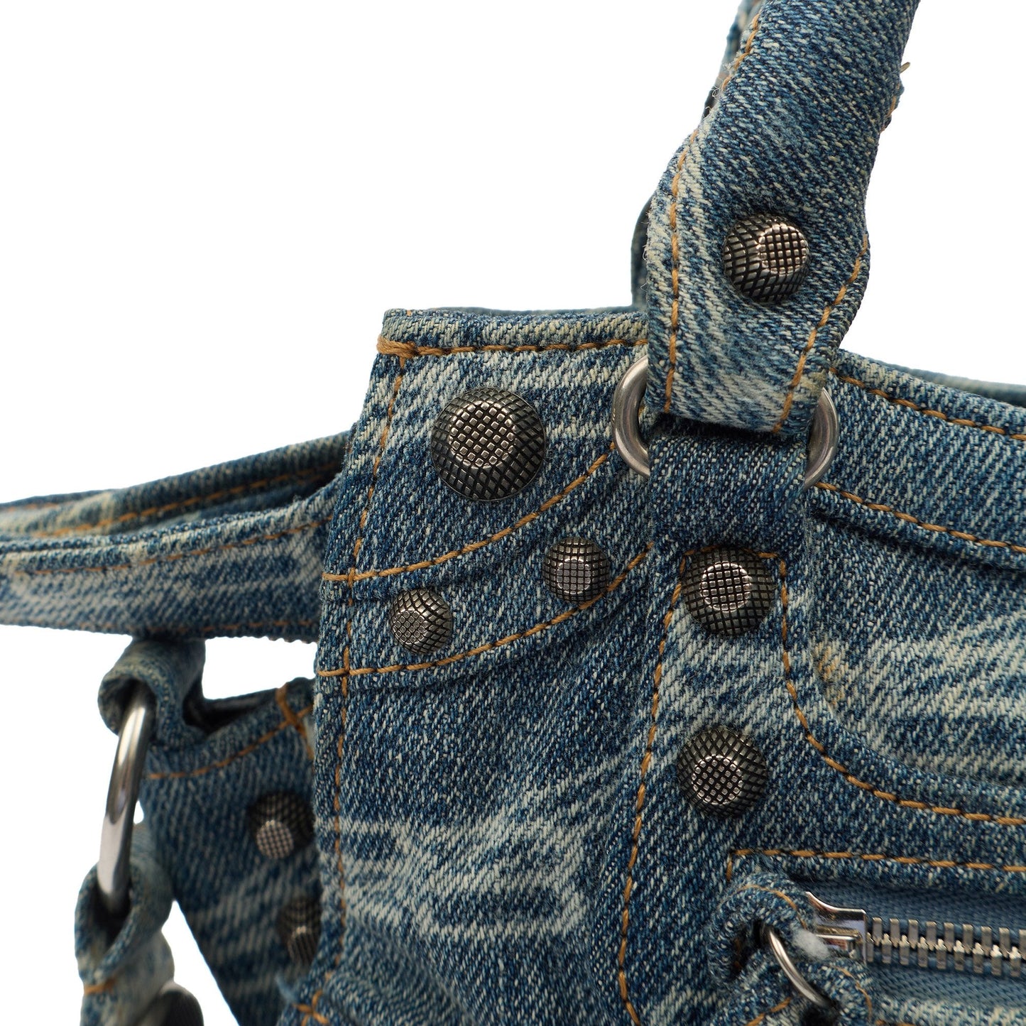 Balenciaga Mini Bag Neo Cagole XS in Blue, Canvas — Detail View