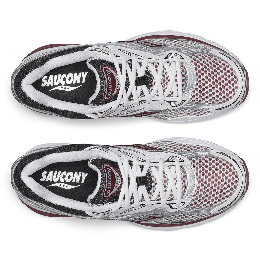 Saucony Progrid Omni 9 OG 'White Maroon' — UK 1 — Top View