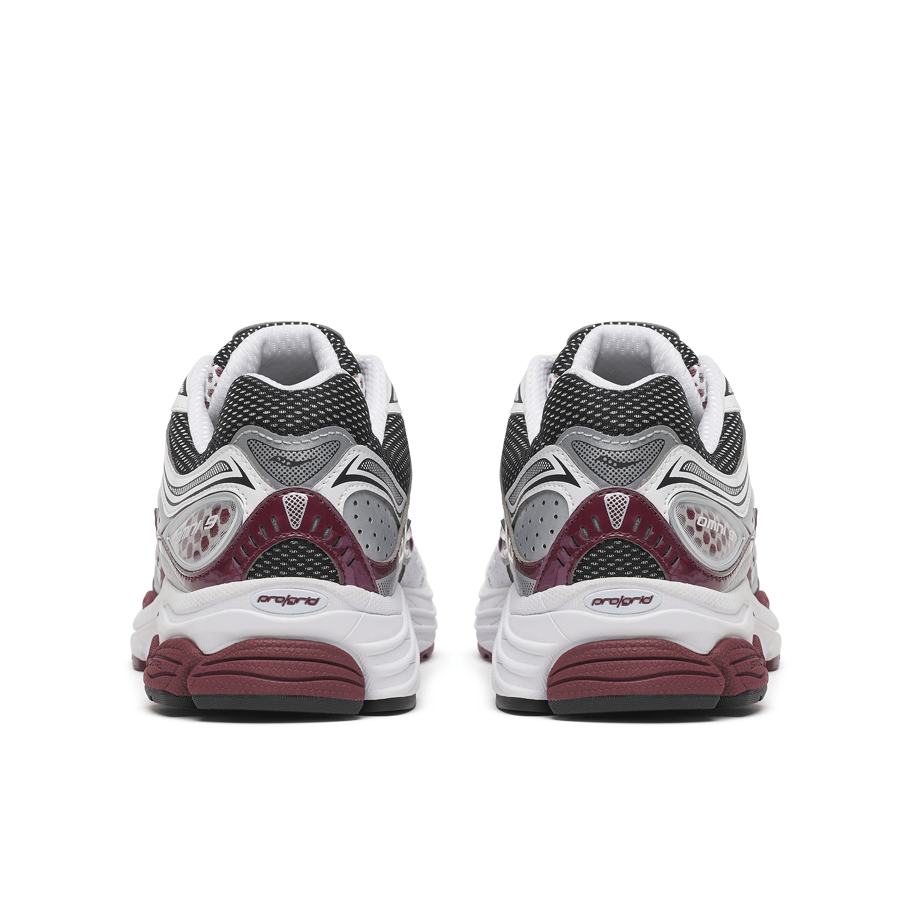 Saucony Progrid Omni 9 OG 'White Maroon' — UK 1 — Detail View