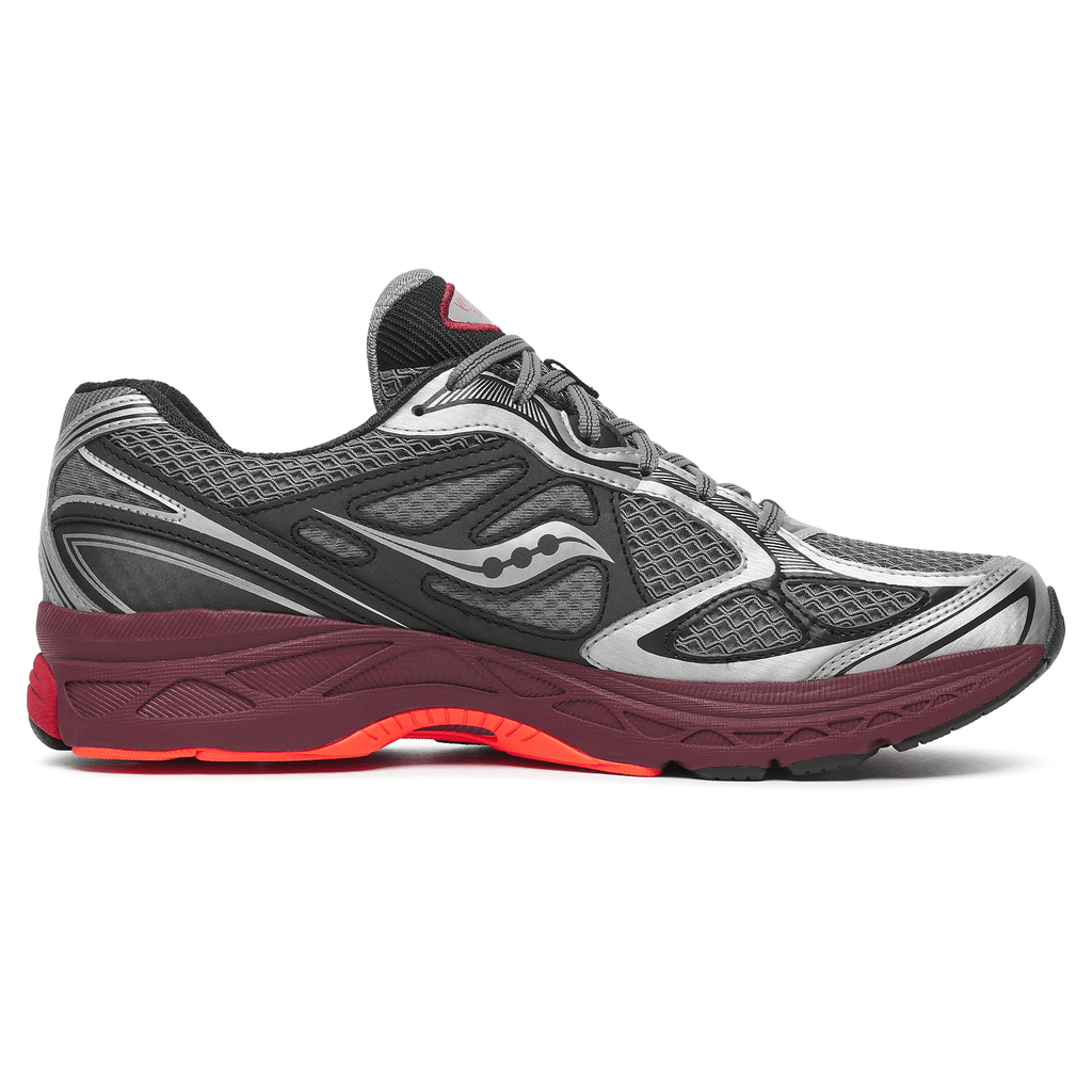 Saucony Progrid Guide 7 'Silver Maroon' — UK 1 — Side View