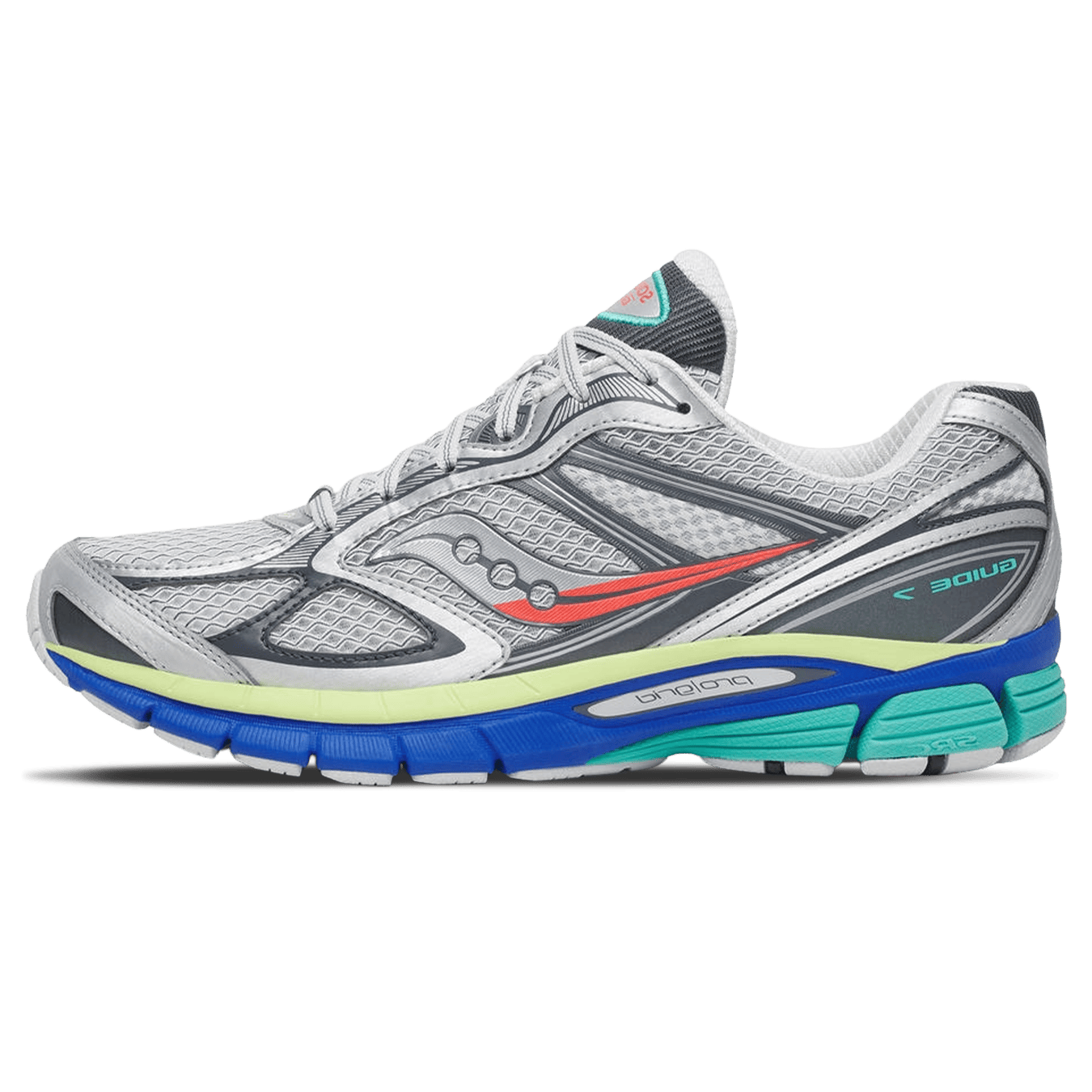 Saucony Progrid Guide 7 'Silver Multi' — UK 1 — Front View