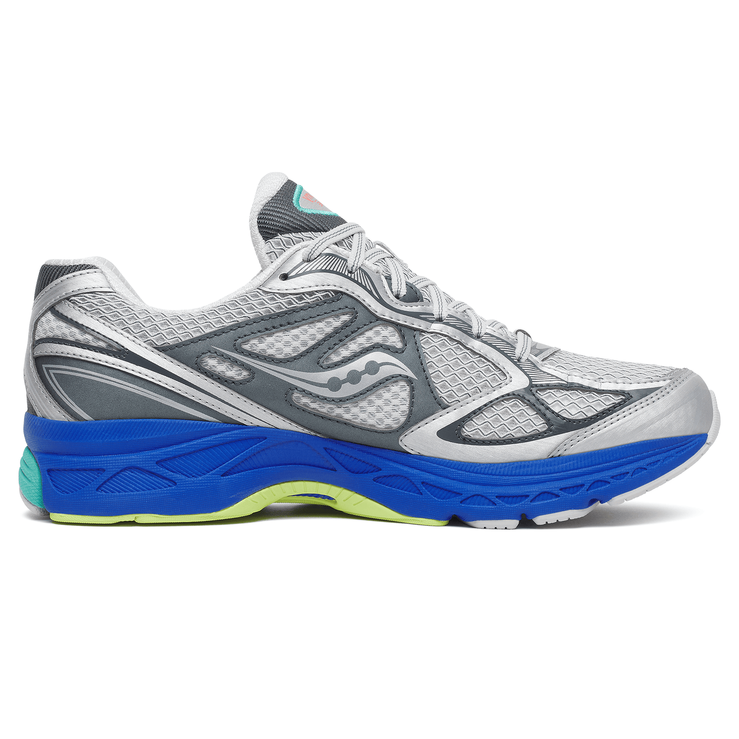 Saucony Progrid Guide 7 'Silver Multi' — UK 1 — Side View