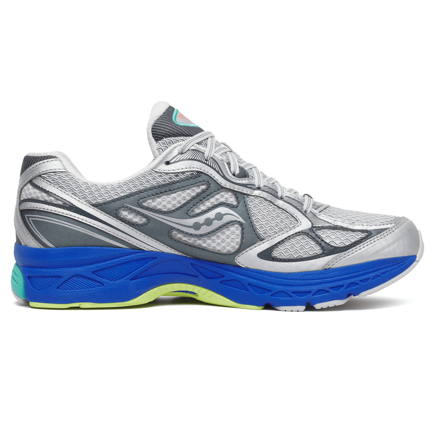 Saucony Progrid Guide 7 'Silver Multi' — UK 1 — Side View