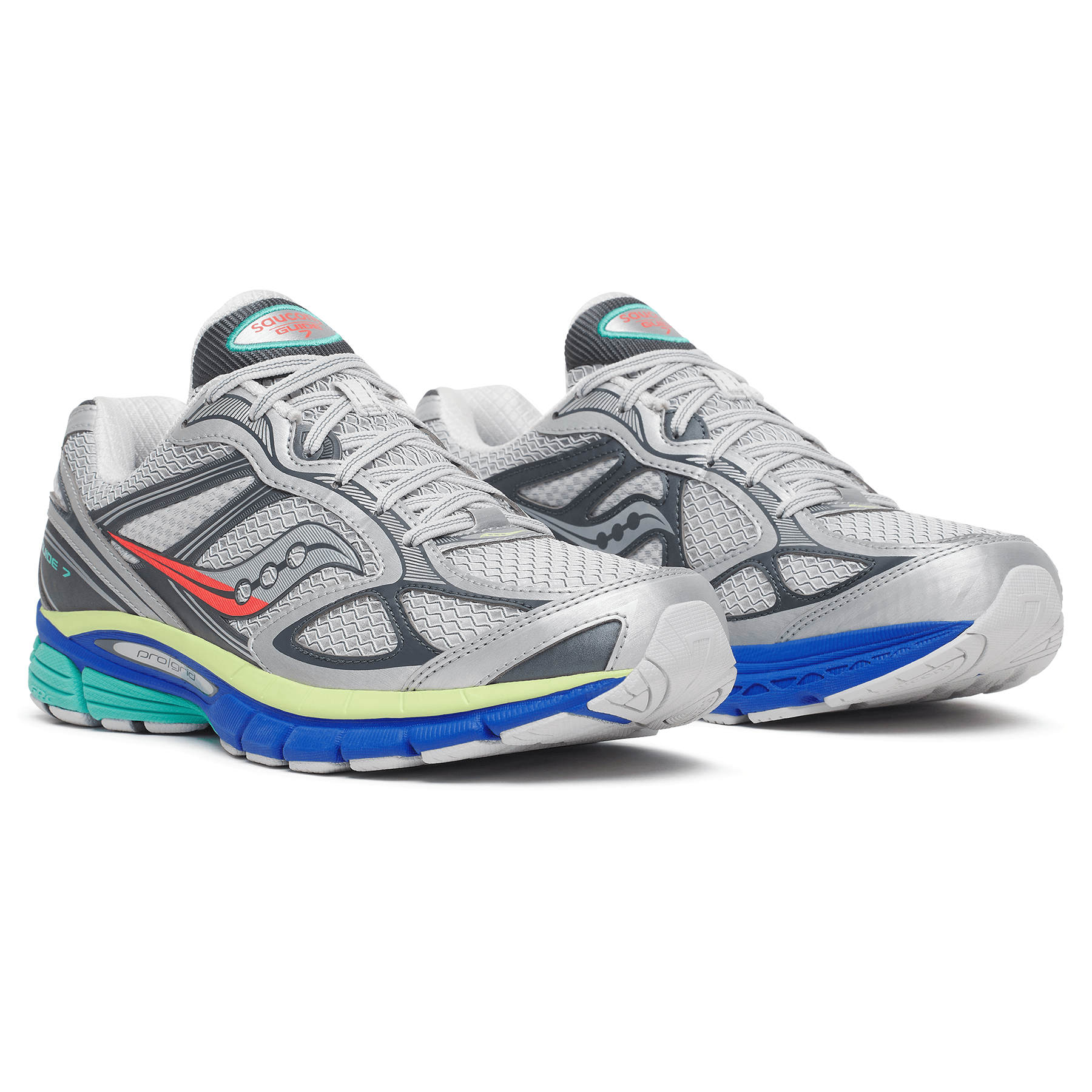 Saucony Progrid Guide 7 'Silver Multi' — UK 1 — Back View