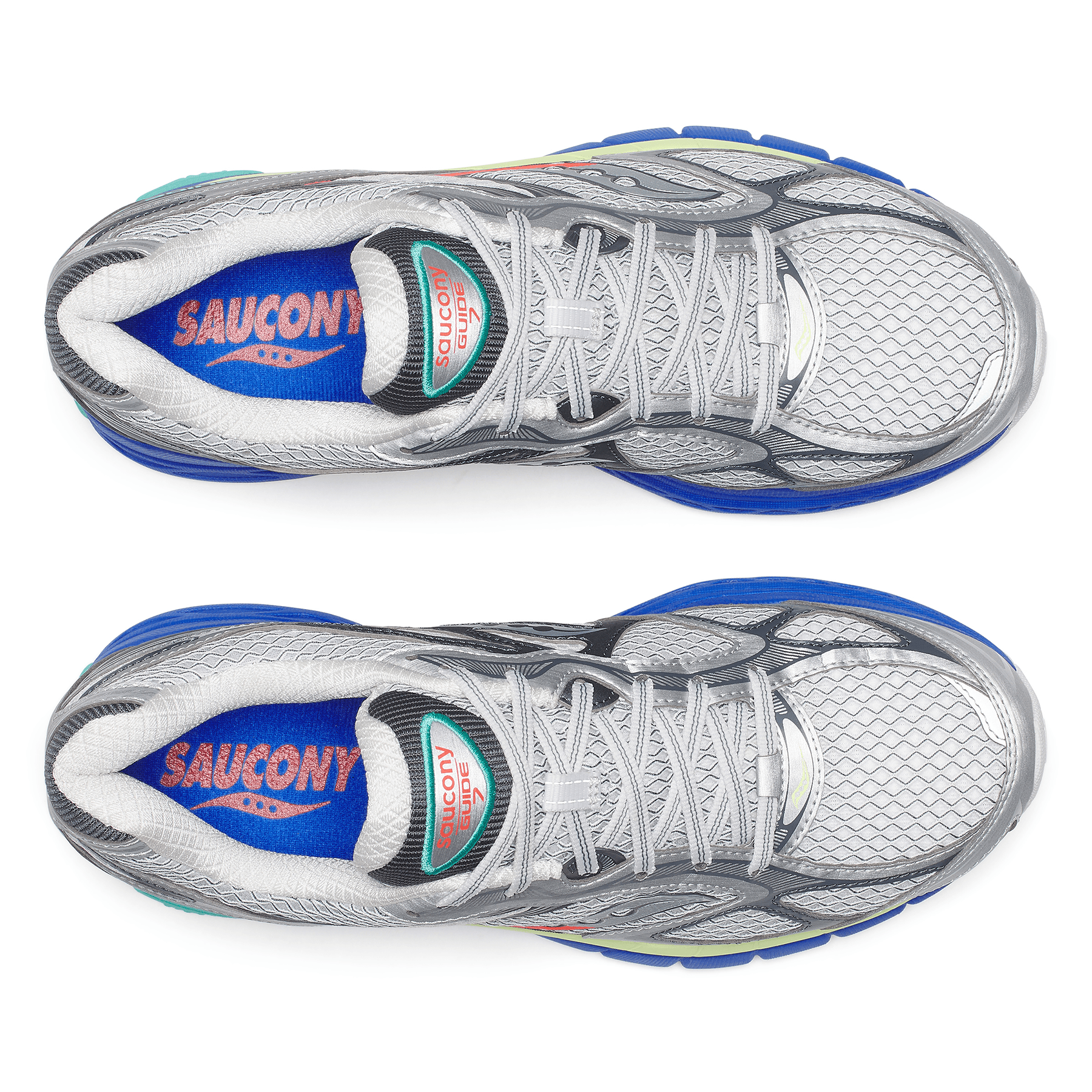 Saucony Progrid Guide 7 'Silver Multi' — UK 1 — Top View