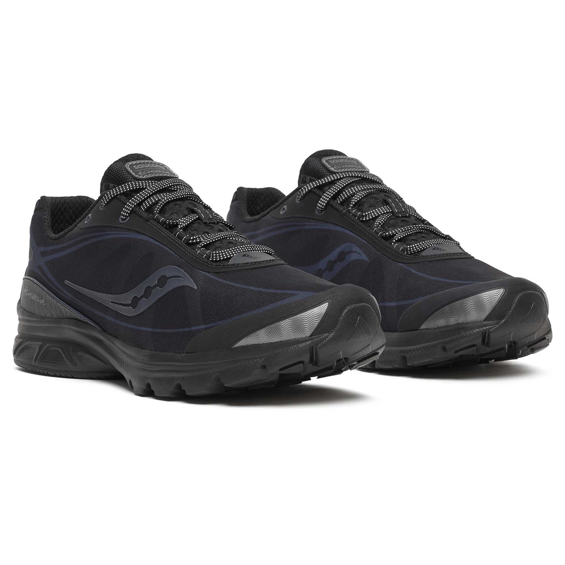 Saucony Kinvara 1 'Black Ebony' — UK 1 — Back View
