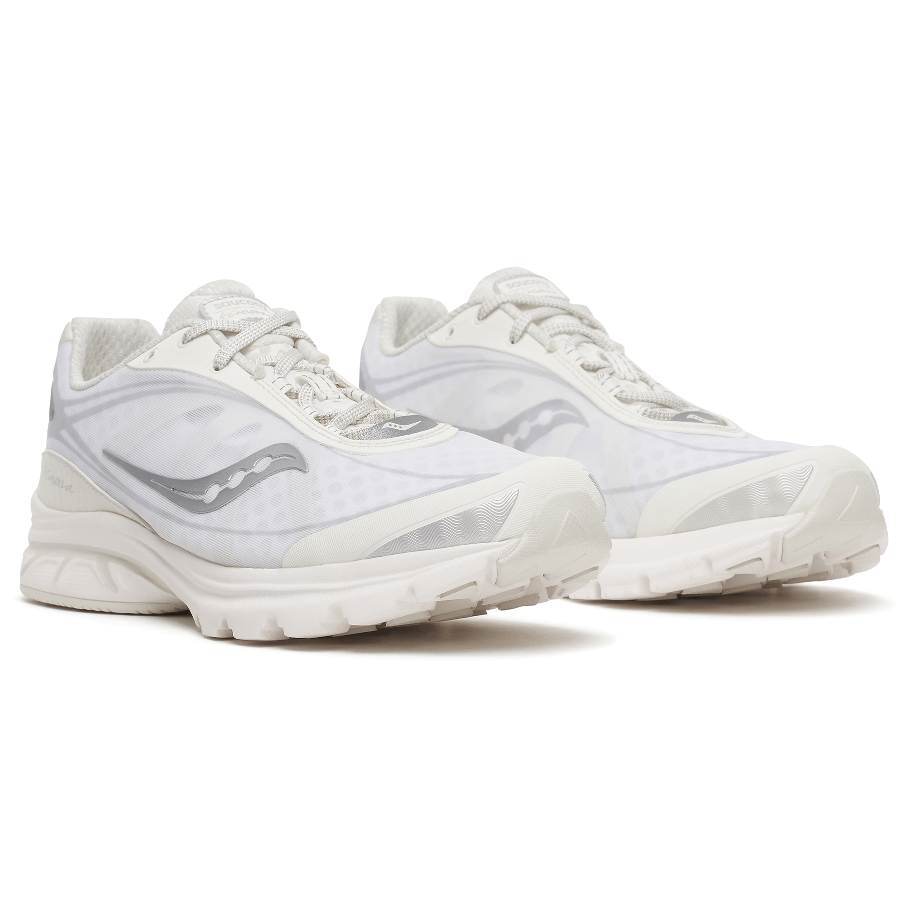 Saucony Kinvara 1 'Ivory Silver' — UK 1 — Back View