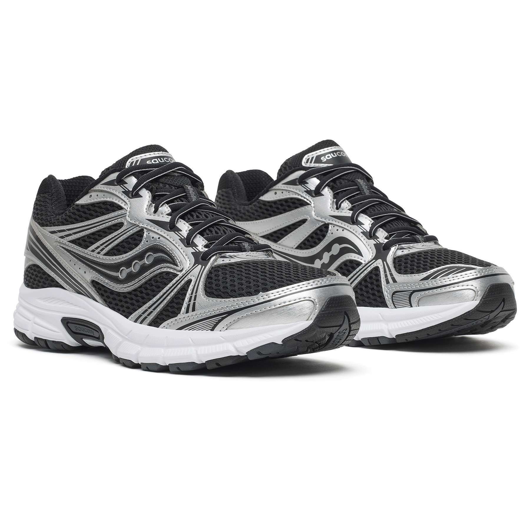 Saucony Grid Legacy 'Silver Black' — UK 1 — Back View