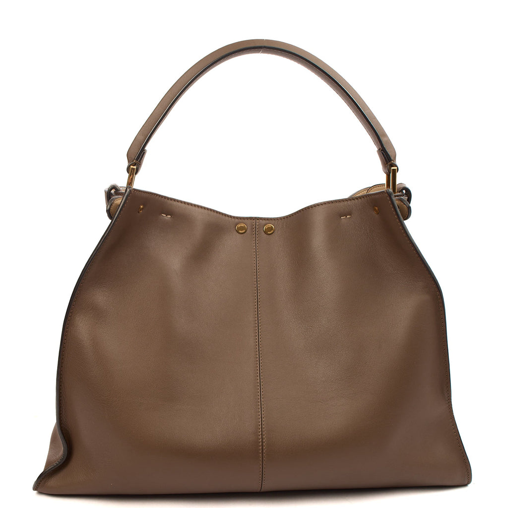 Fendi Tote Peekaboo - Large in Brown, Leather — Top View