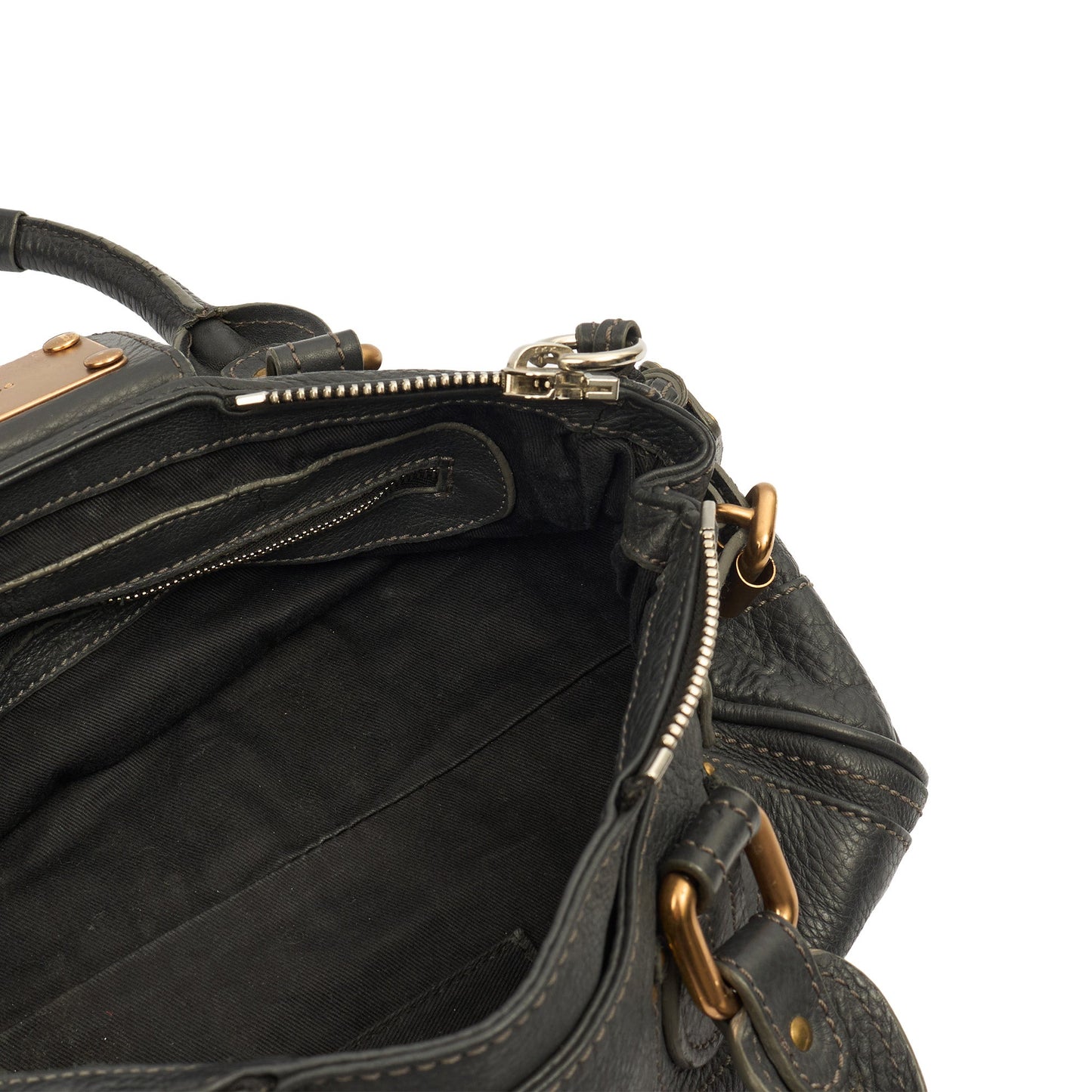 Chloe Top Handle Paddington - Small in Grey, Calfskin Leather — Alternate View 7