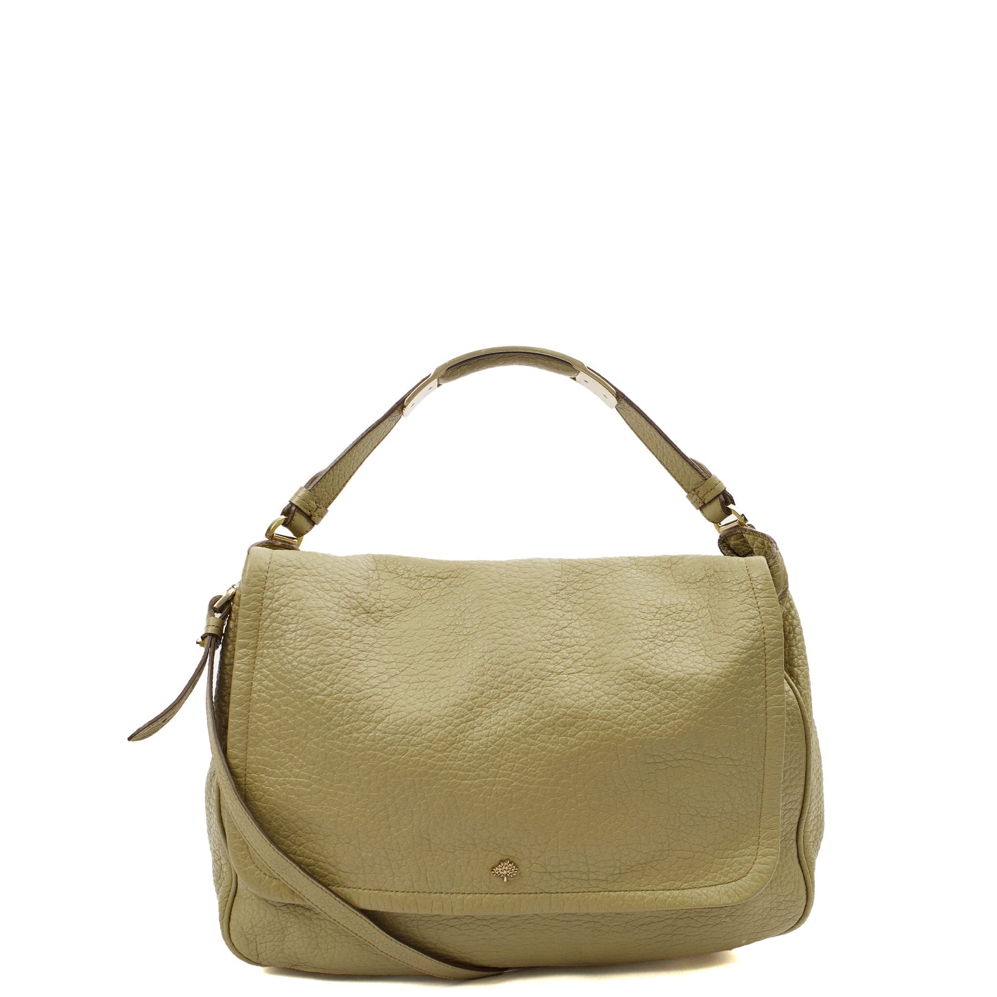 Mulberry Shoulder Bag Evelina Satchel in Summer Khaki, Leather — Front View