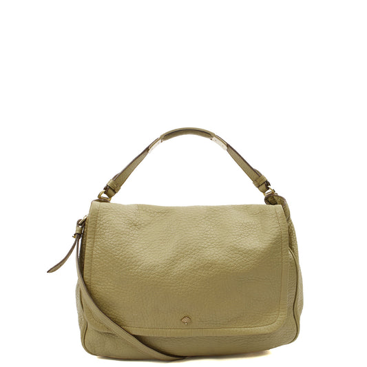 Mulberry Shoulder Bag Evelina Satchel in Summer Khaki, Leather — Front View