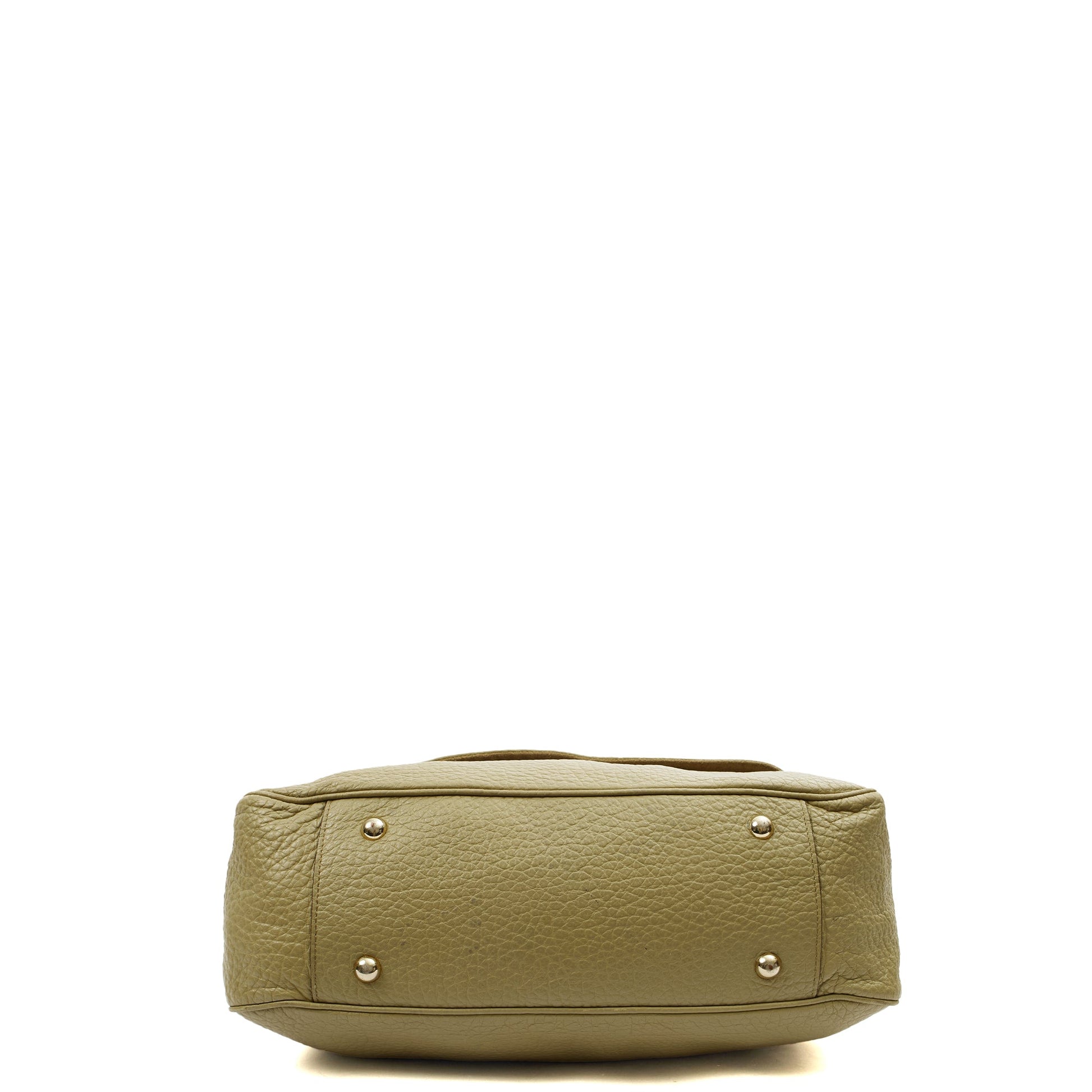 Mulberry Shoulder Bag Evelina Satchel in Summer Khaki, Leather — Top View