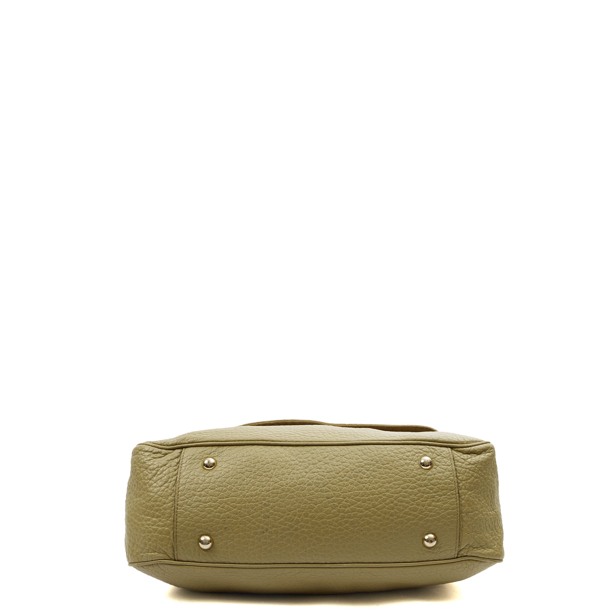 Mulberry Shoulder Bag Evelina Satchel in Summer Khaki, Leather — Top View