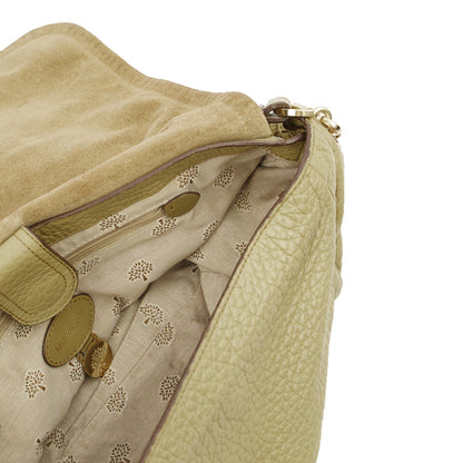 Mulberry Shoulder Bag Evelina Satchel in Summer Khaki, Leather — Detail View