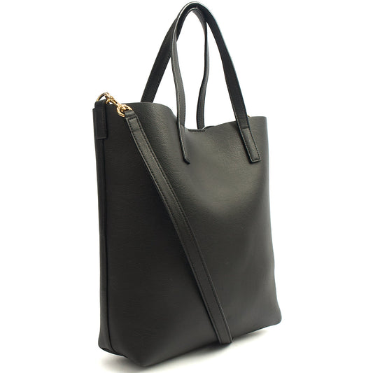 Saint Laurent Tote Shopping Toy in Black, Calfskin Leather — Side View