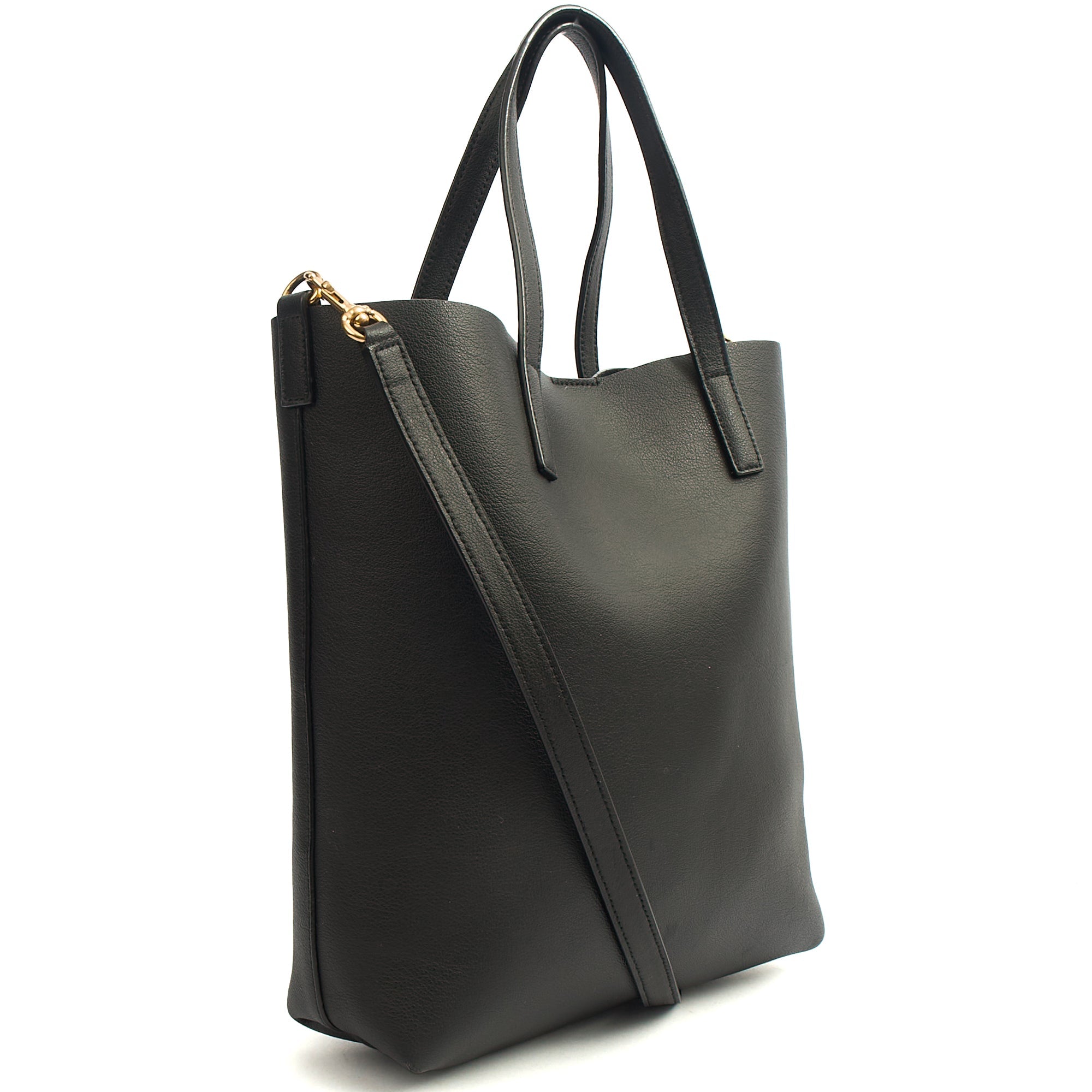 Saint Laurent Tote Shopping Toy in Black, Calfskin Leather — Alternate View 8