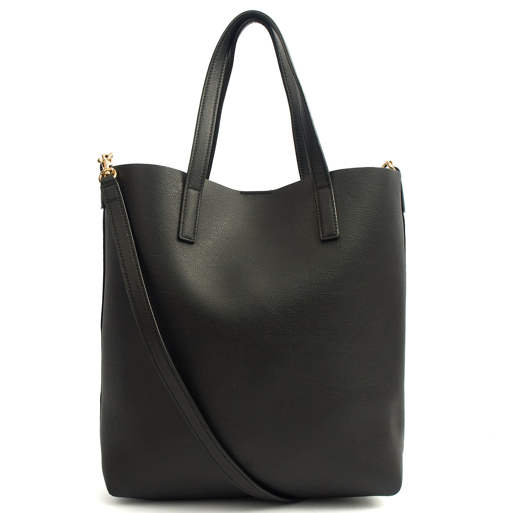 Saint Laurent Tote Shopping Toy in Black, Calfskin Leather — Alternate View 9