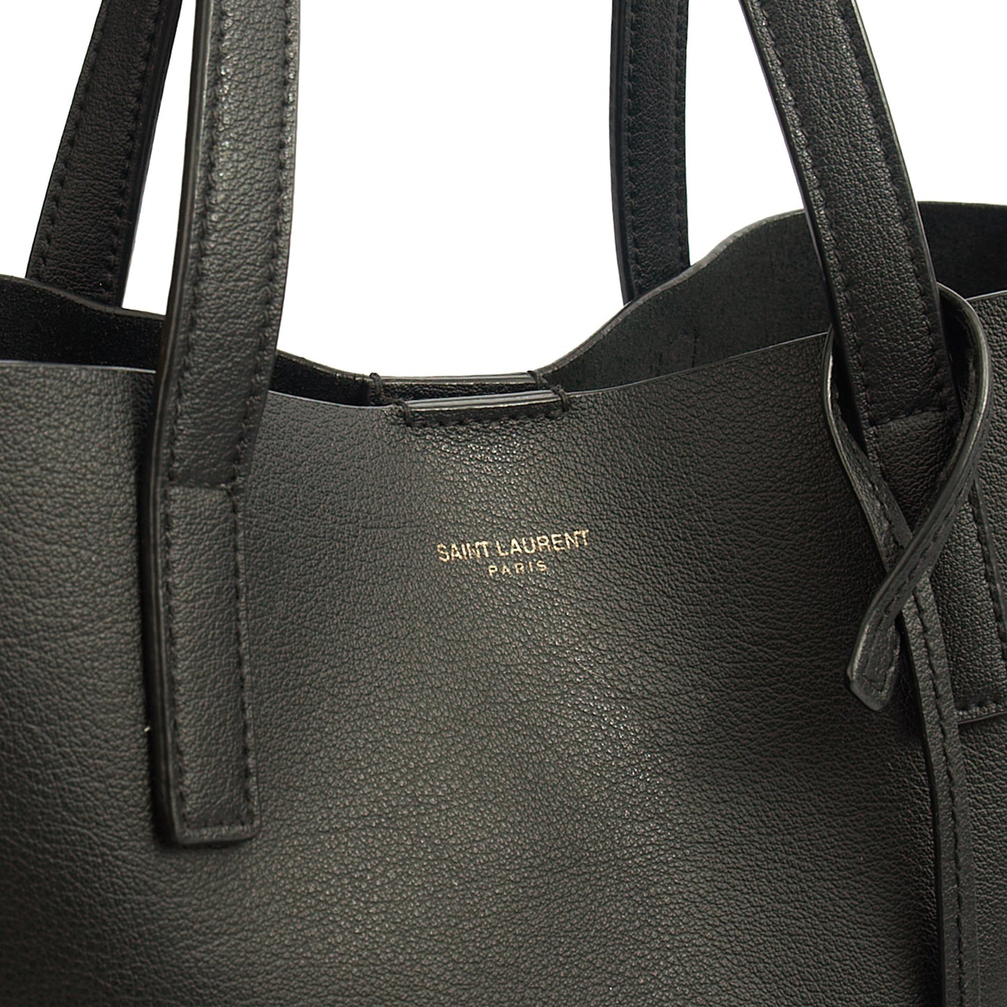 Saint Laurent Tote Shopping Toy in Black, Calfskin Leather — Alternate View 12