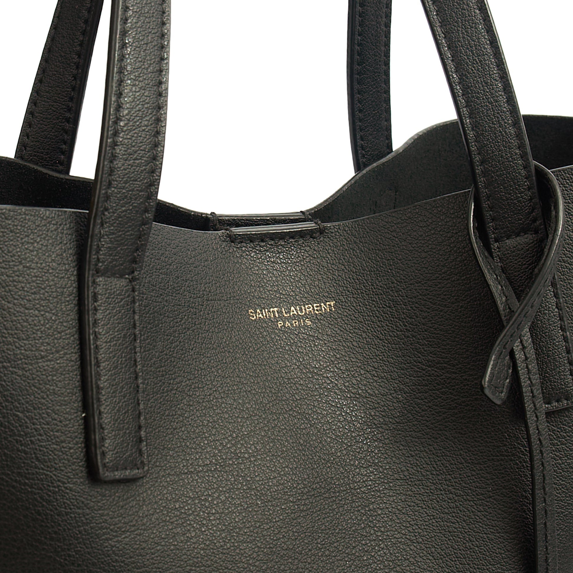 Saint Laurent Tote Shopping Toy in Black, Calfskin Leather — Alternate View 12