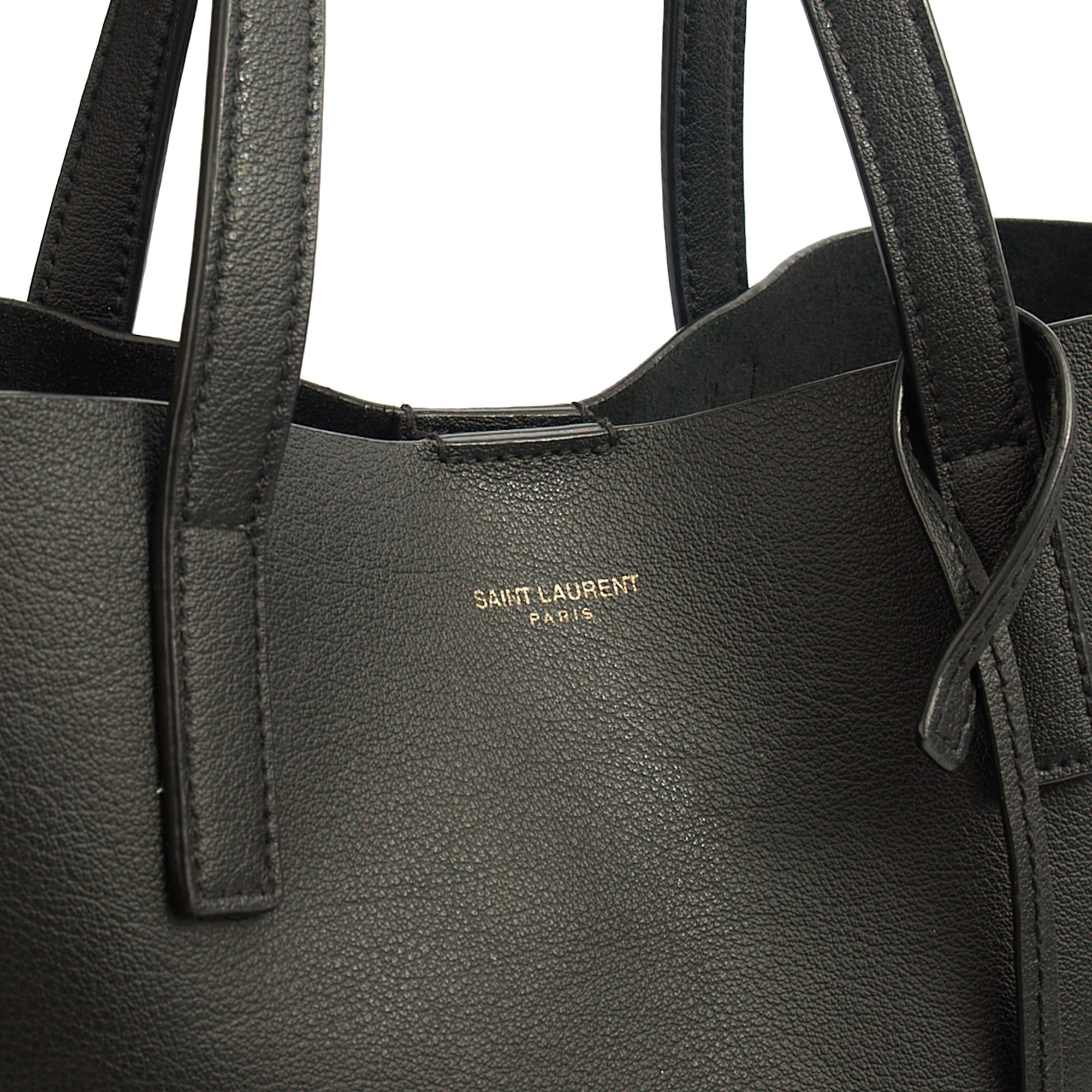 Saint Laurent Tote Shopping Toy in Black, Calfskin Leather — Alternate View 12