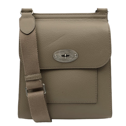 Mulberry Cross Body Antony - Small in Solid Grey, Calfskin Leather — Front View