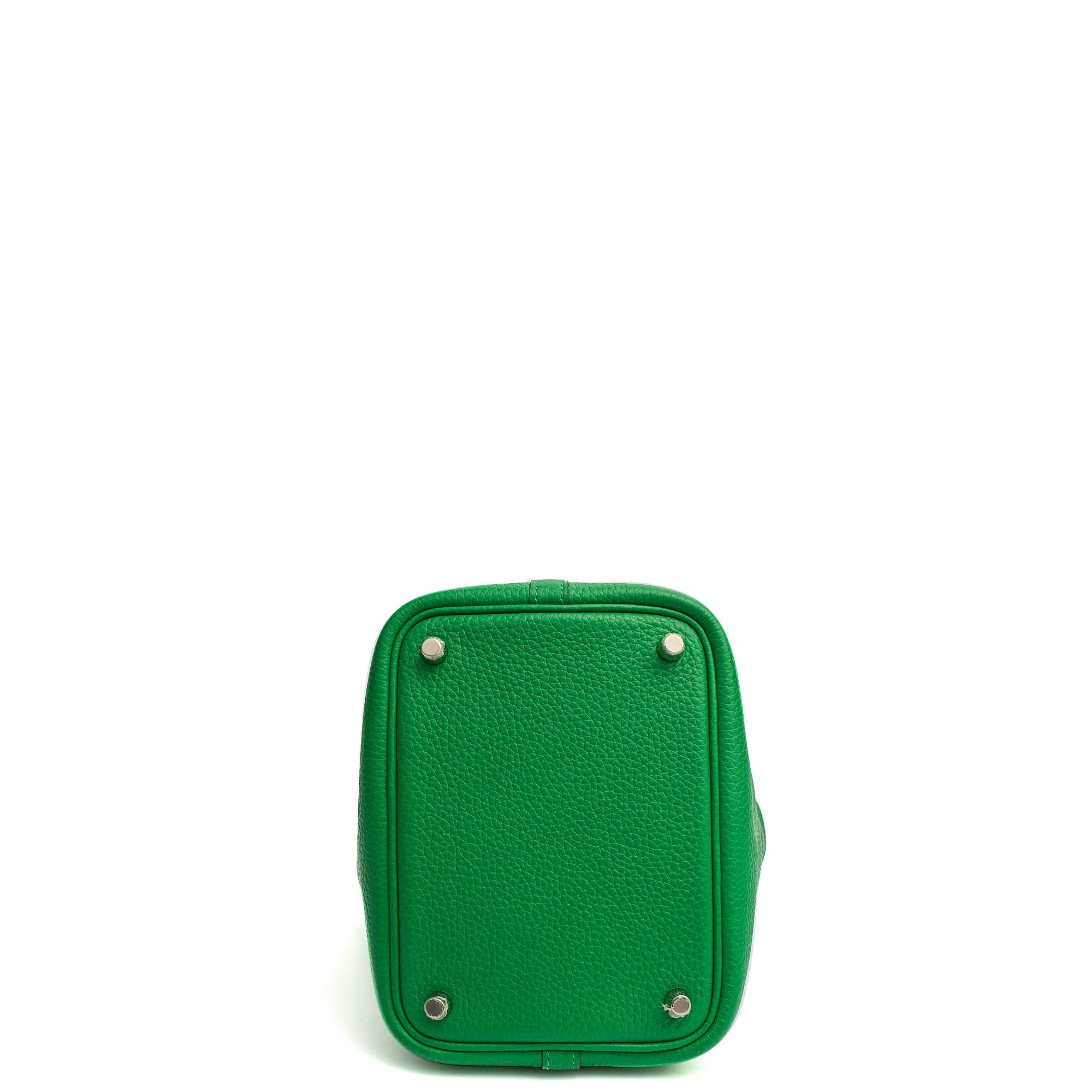 Hermes Picotin 18 in Bambou, Clemence Leather — Top View