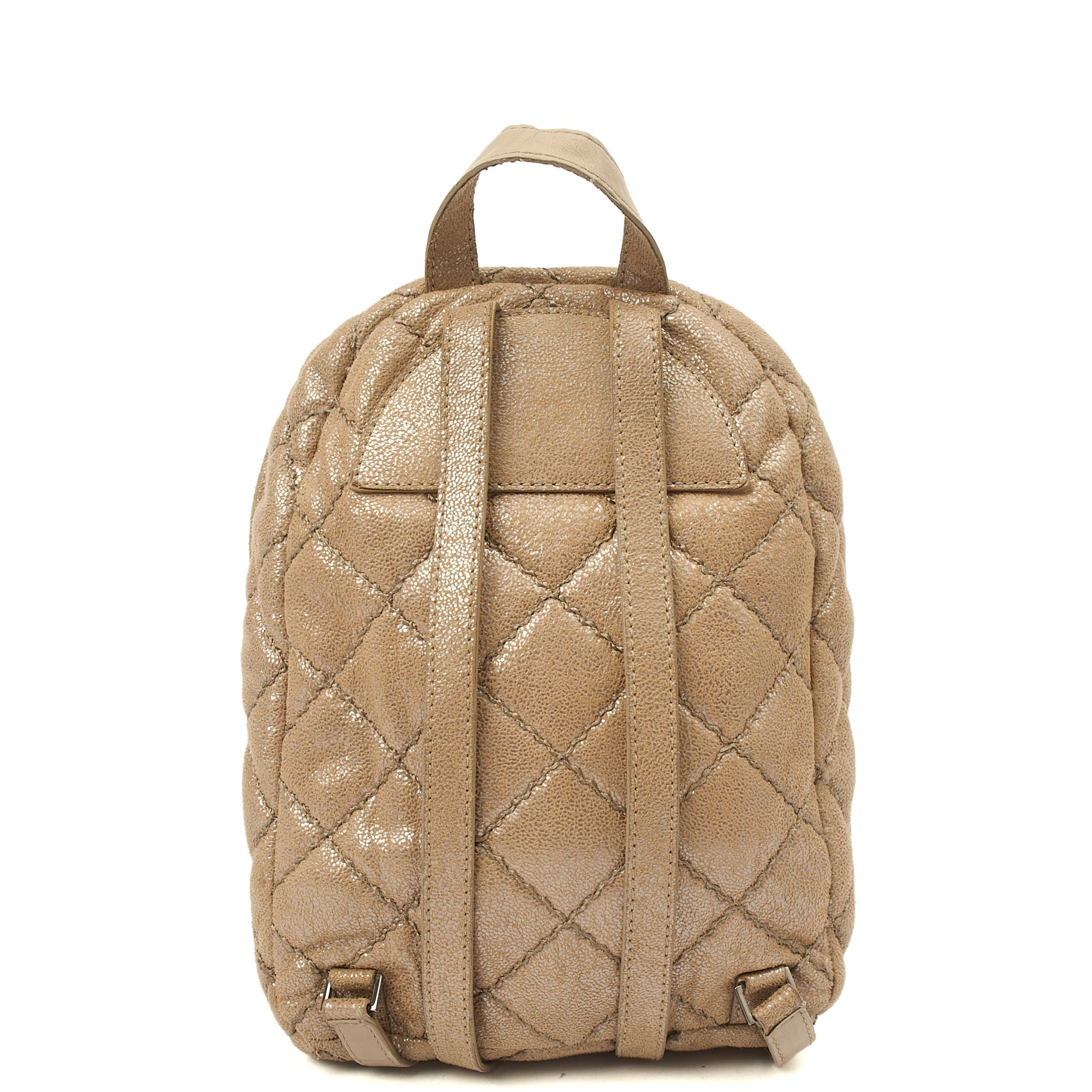 Stella McCartney Backpack Falabella Go Backpack in Metallic, Vegan Leather — Alternate View 11