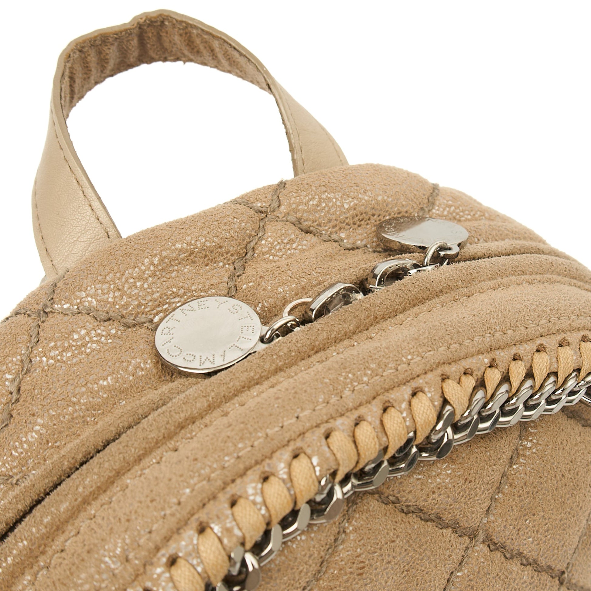 Stella McCartney Backpack Falabella Go Backpack in Metallic, Vegan Leather — Alternate View 14
