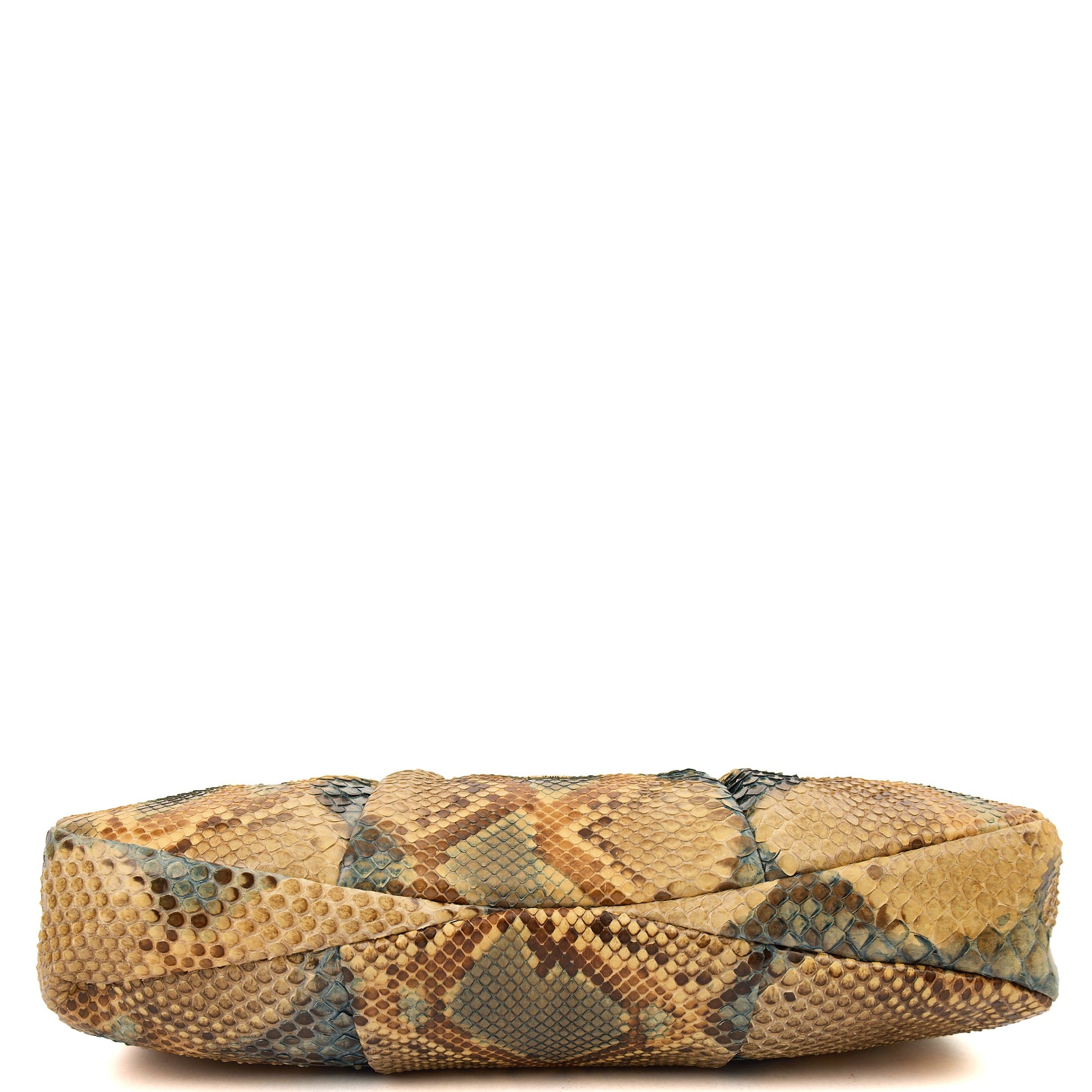Anya Hindmarch Clutch Clutch in Neutral, Python Leather — Detail View