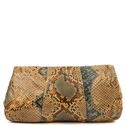 Anya Hindmarch Clutch Clutch in Neutral, Python Leather — Top View