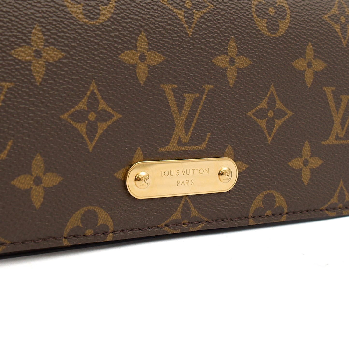 Louis Vuitton Cross Body Lily Wallet on Chain in Monogram, Canvas — Lifestyle View