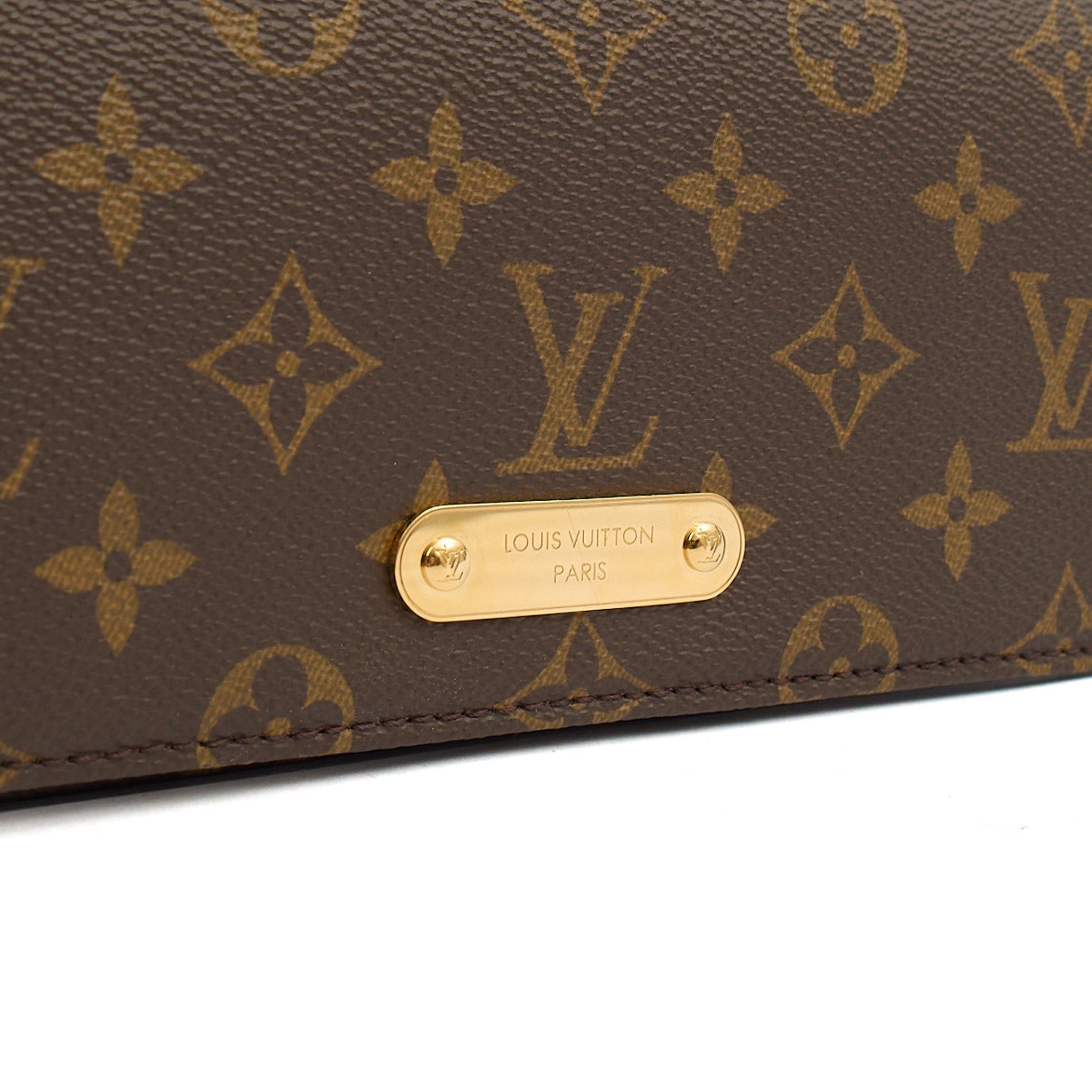 Louis Vuitton Cross Body Lily Wallet on Chain in Monogram, Canvas — Lifestyle View
