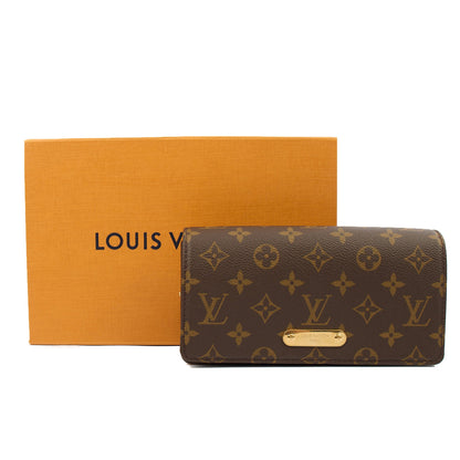 Louis Vuitton Cross Body Lily Wallet on Chain in Monogram, Canvas — Side View