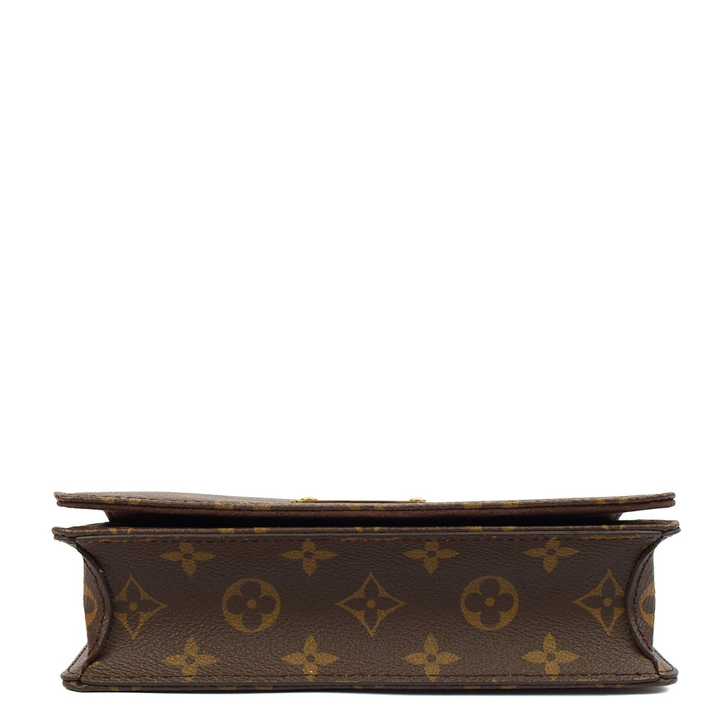 Louis Vuitton Cross Body Lily Wallet on Chain in Monogram, Canvas — Detail View
