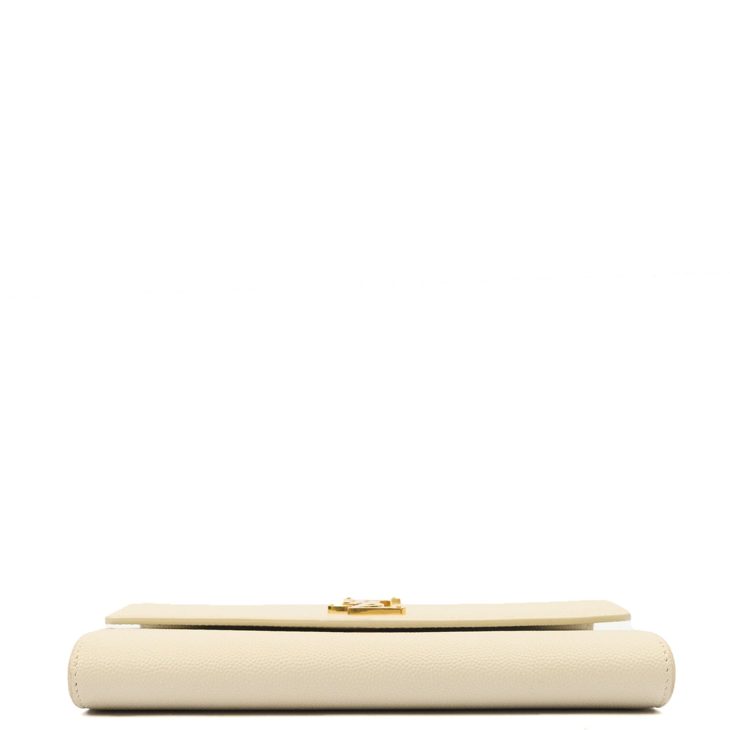 Saint Laurent Cross Body Uptown Chain Wallet in Neutral, Leather — Detail View