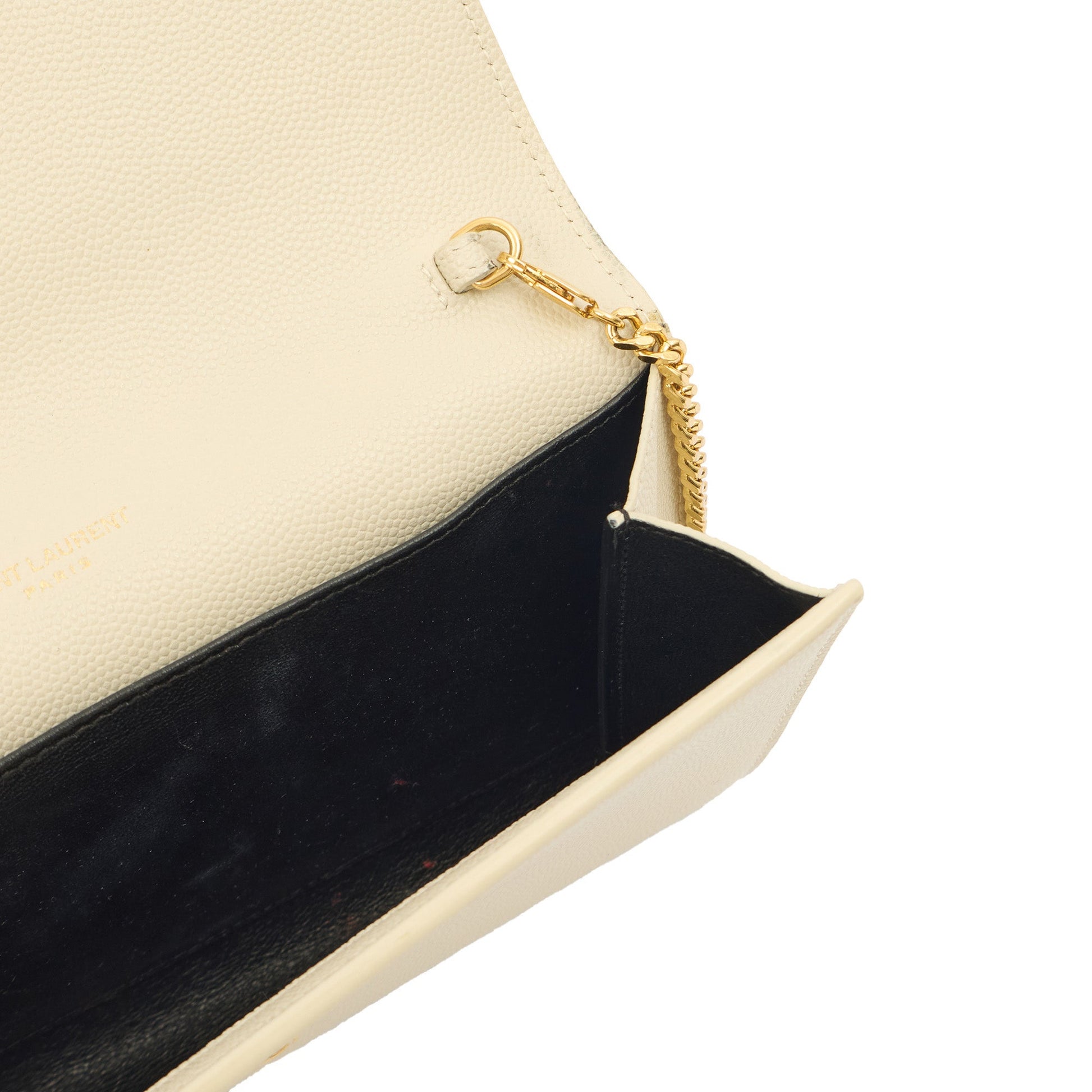Saint Laurent Cross Body Uptown Chain Wallet in Neutral, Leather — Alternate View 7