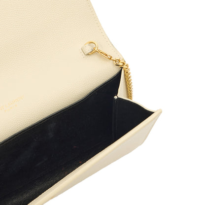 Saint Laurent Cross Body Uptown Chain Wallet in Neutral, Leather — Alternate View 7