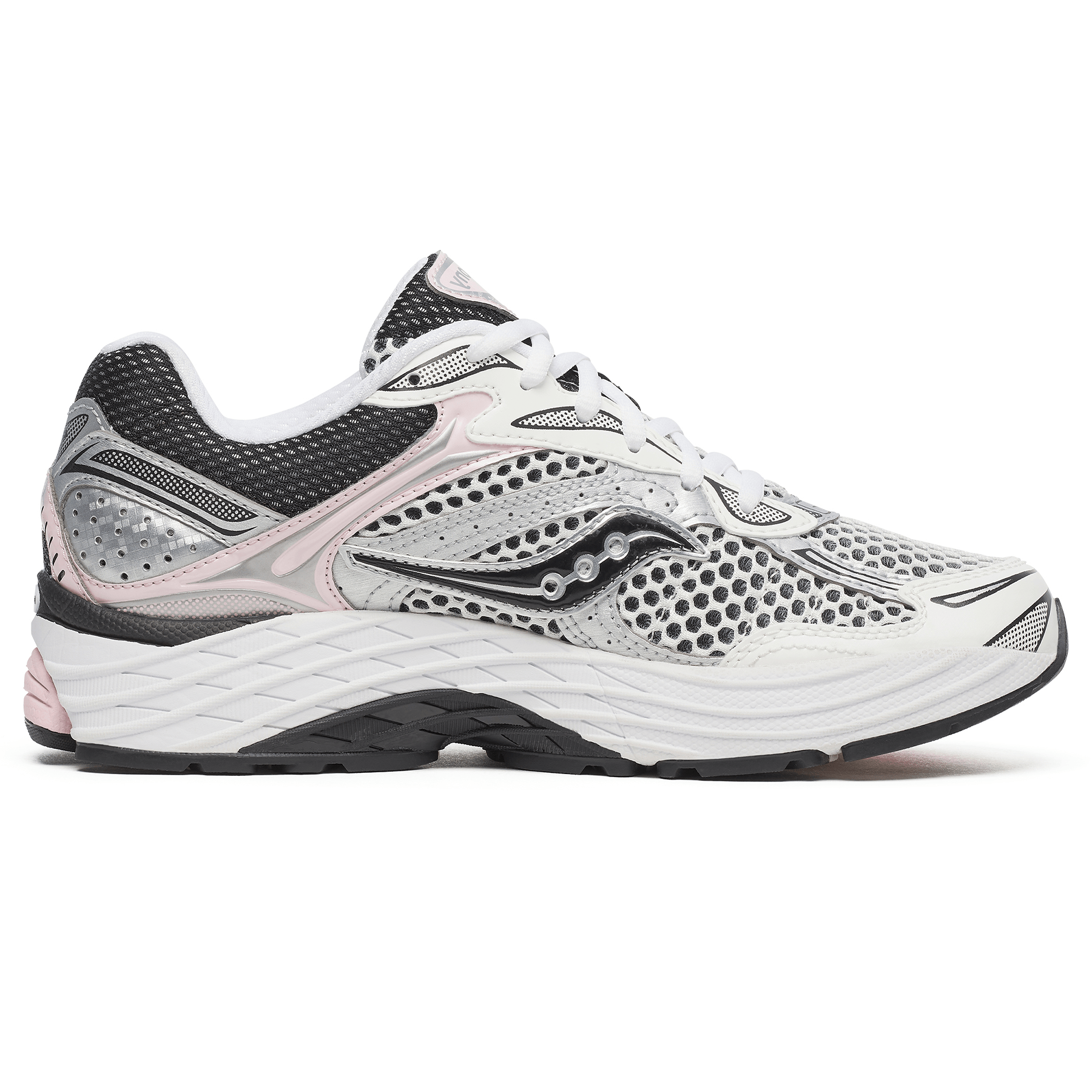 Saucony Progrid Omni 9 'Silver Pink' — UK 1 — Side View