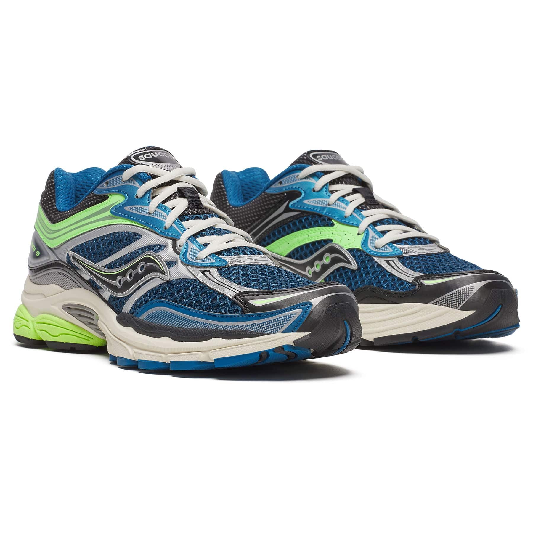 Saucony Progrid Omni 9 'Blue Lime' — UK 1 — Top View