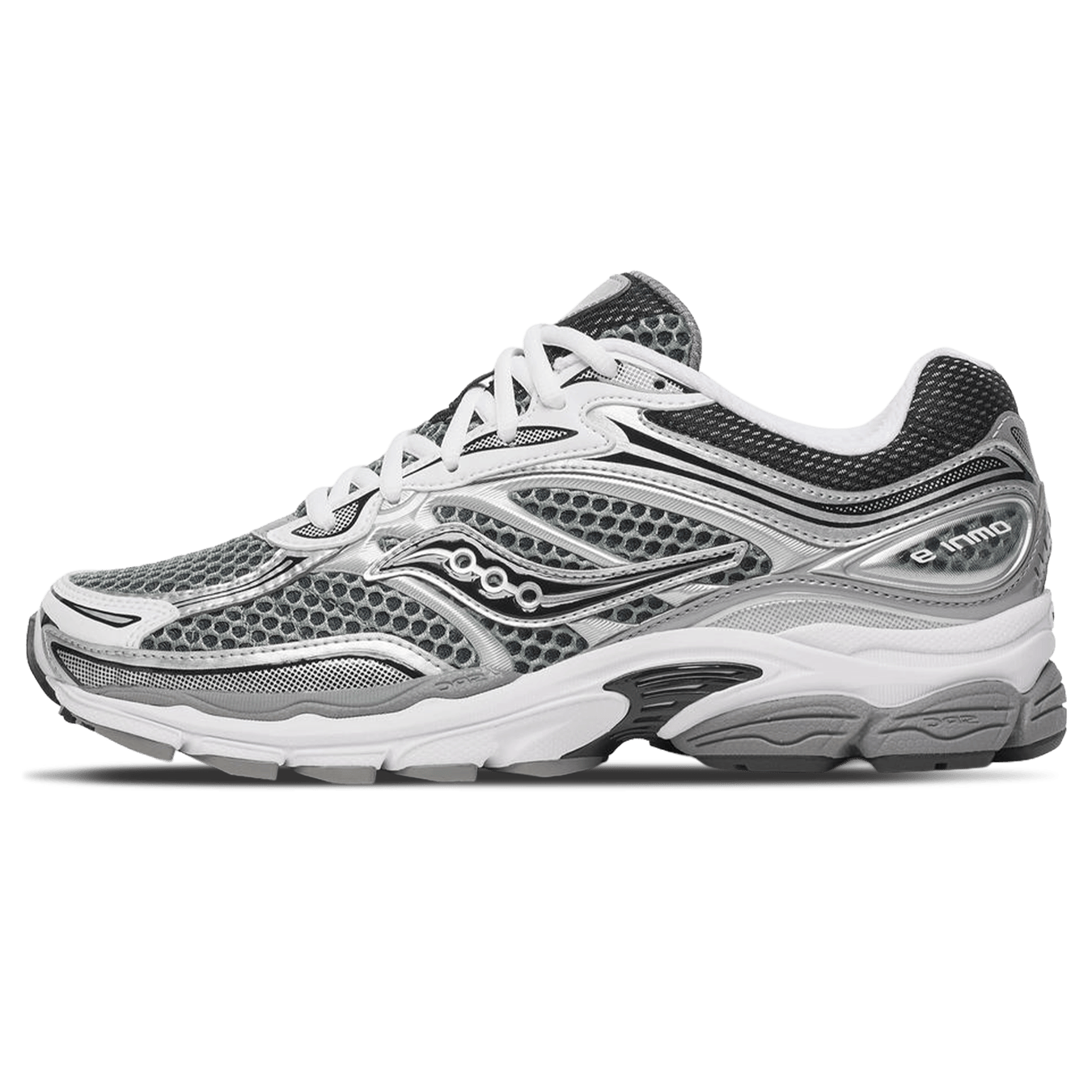 Saucony Progrid Omni 9 'Grey Silver' — UK 1 — Front View