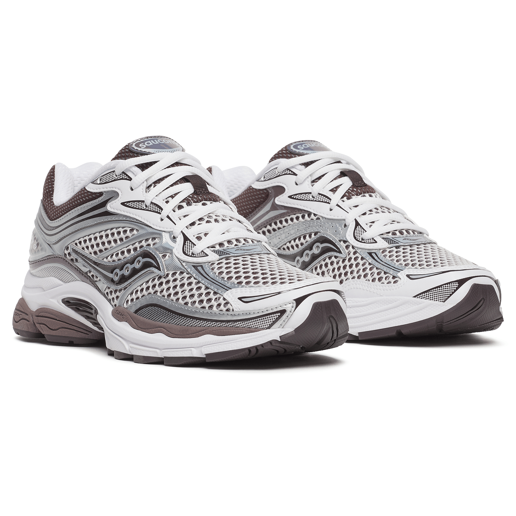 Saucony Progrid Omni 9 'White Brown' — UK 1 — Side View
