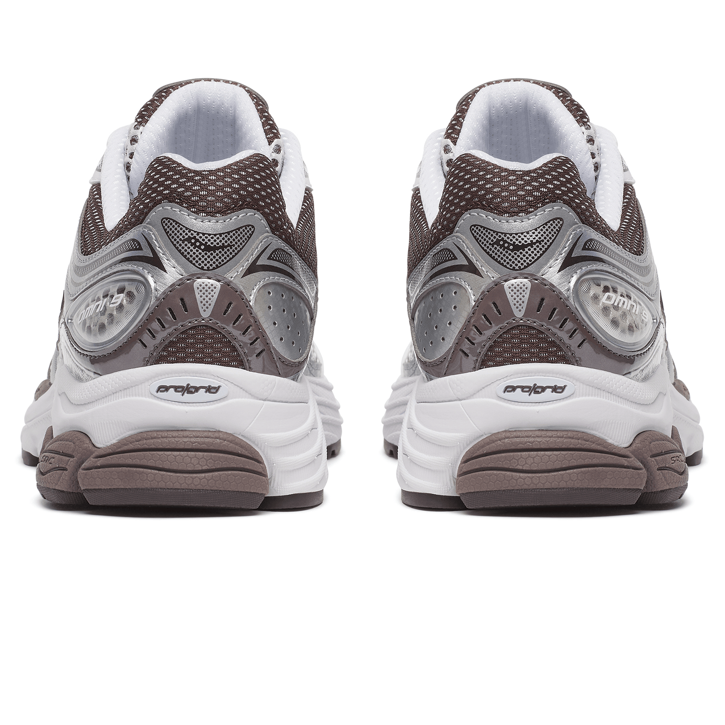 Saucony Progrid Omni 9 'White Brown' — UK 1 — Back View