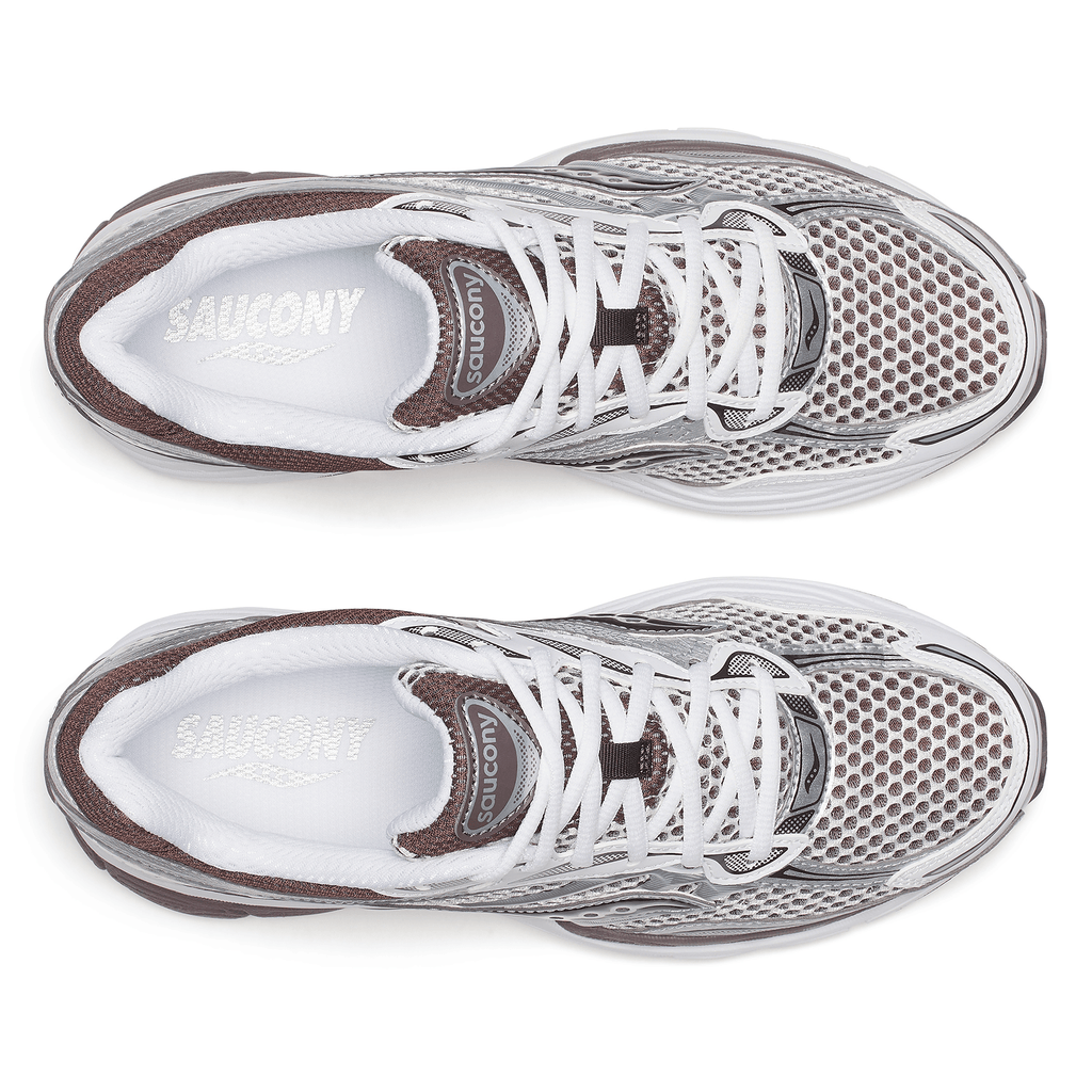 Saucony Progrid Omni 9 'White Brown' — UK 1 — Top View