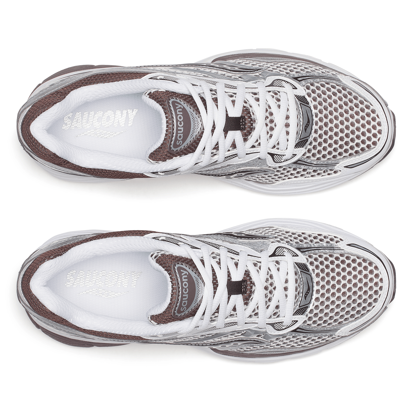 Saucony Progrid Omni 9 'White Brown' — UK 1 — Top View