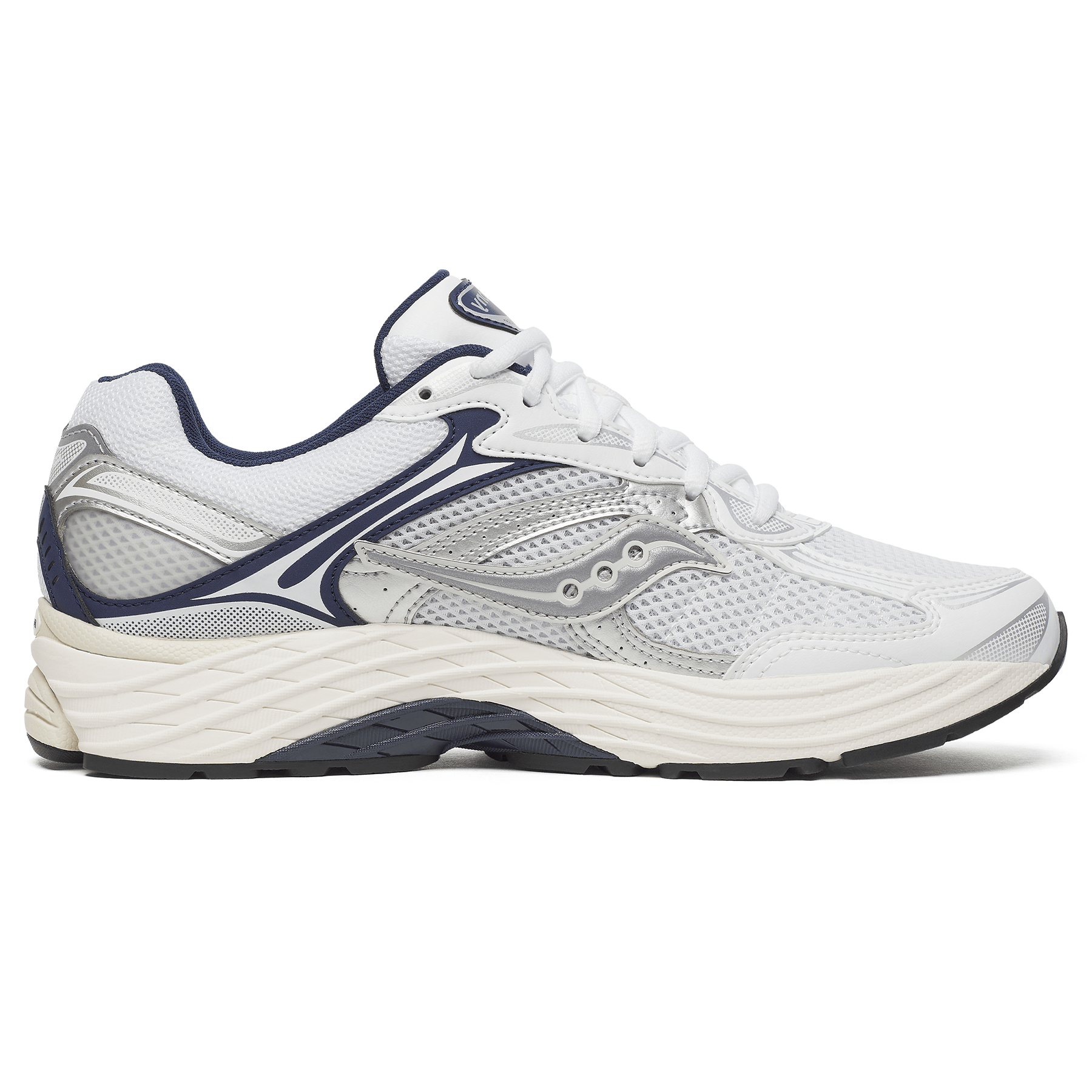 Saucony Progrid Omni 9 'White Navy' — UK 1 — Side View