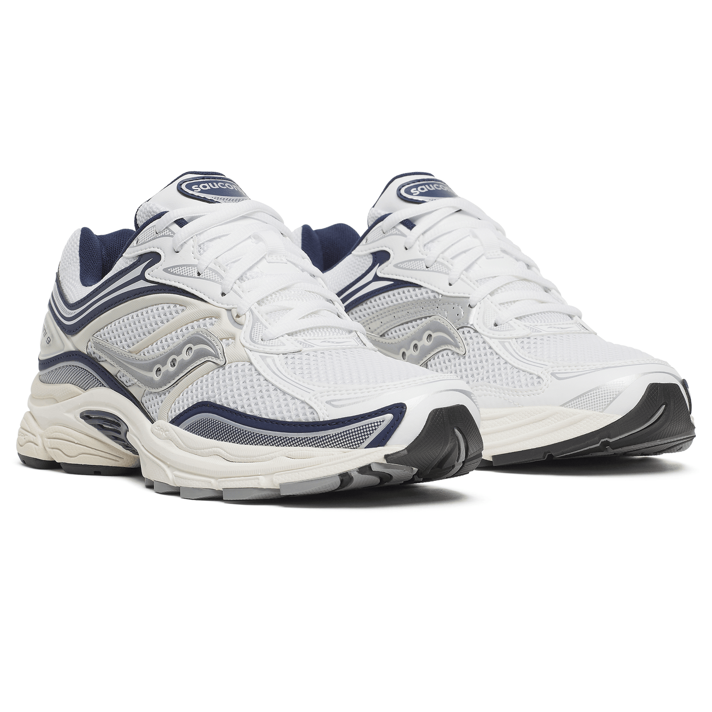 Saucony Progrid Omni 9 'White Navy' — UK 1 — Back View