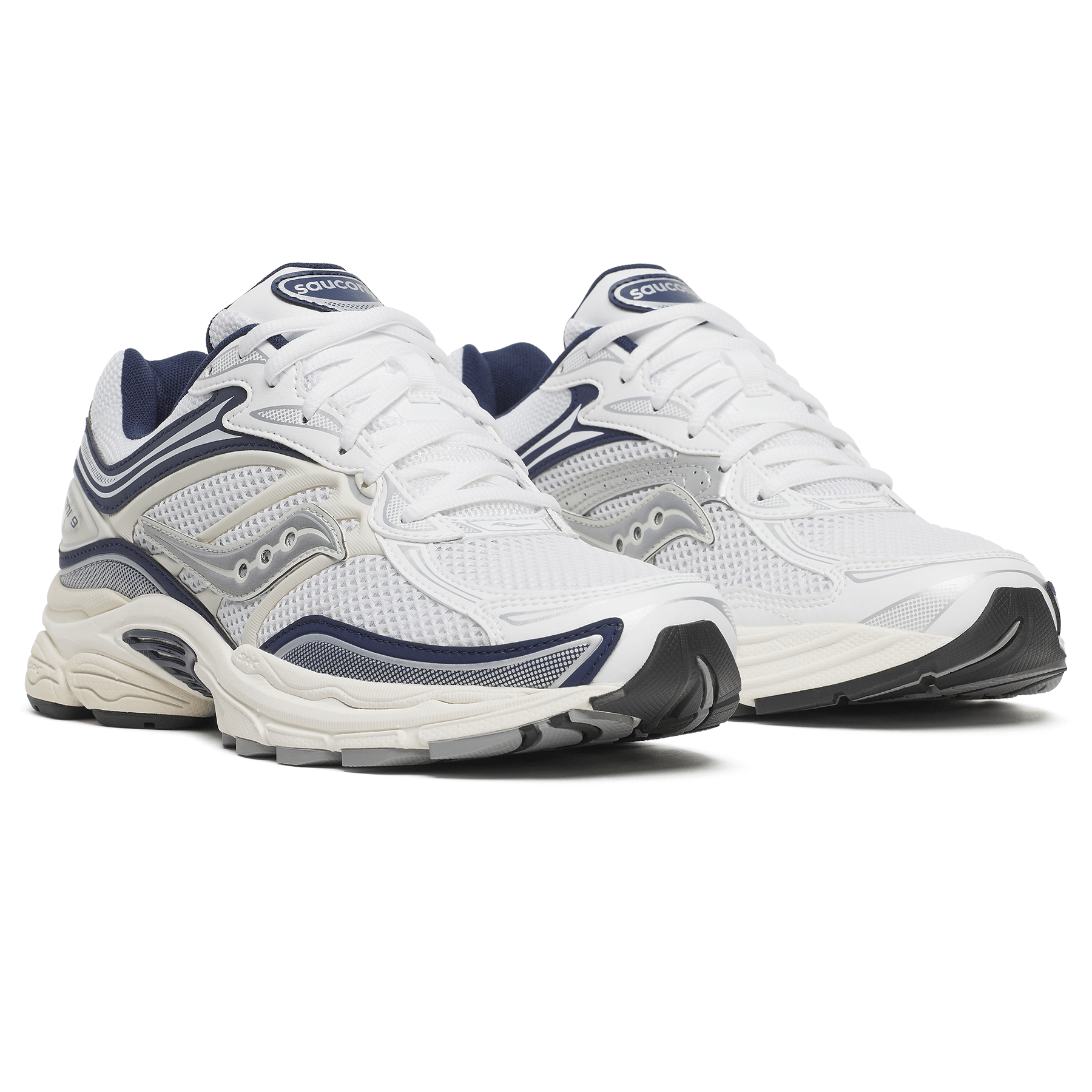 Saucony Progrid Omni 9 'White Navy' — UK 1 — Back View