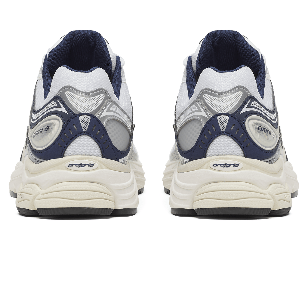 Saucony Progrid Omni 9 'White Navy' — UK 1 — Top View